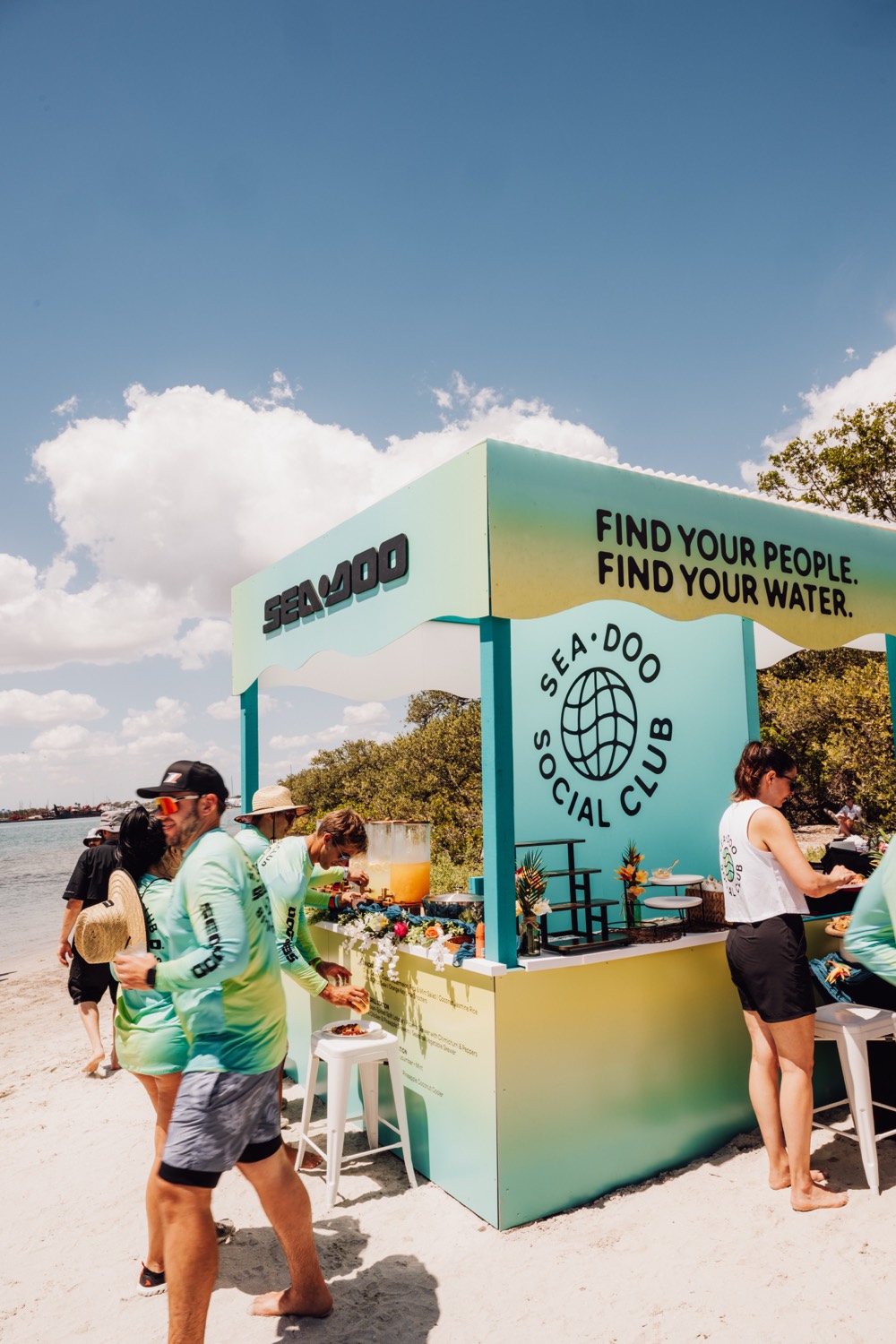 Sea-Doo Social Club branded beach build